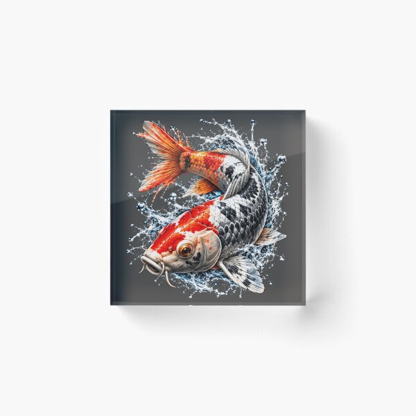 Item preview, Japanese Koi Fish – Dynamic Water Splash designed and sold by Ania & Maxiu.