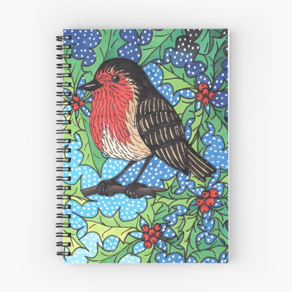 Item preview, Christmas Robin in Holly and Snow designed and sold by SusanAlisonArt.