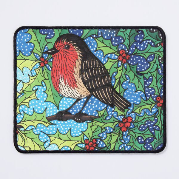 Item preview, Christmas Robin in Holly and Snow designed and sold by SusanAlisonArt.