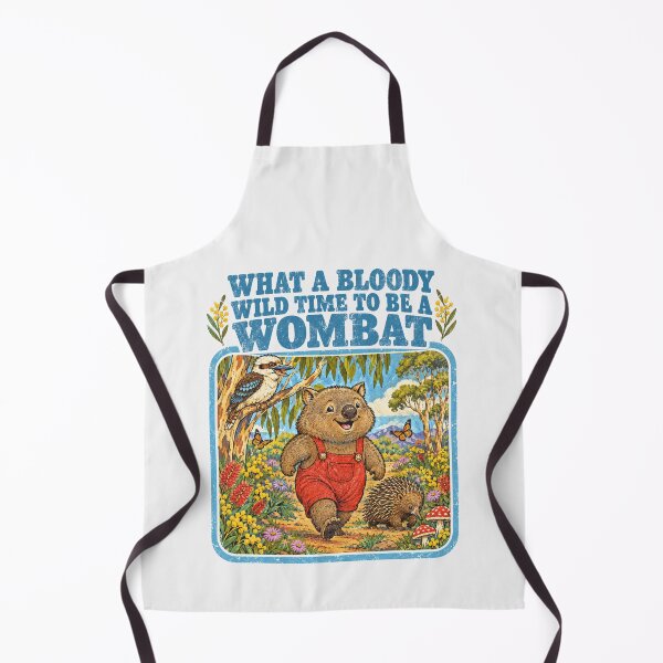 Item preview, What A Bloody Wild Time To Be A Wombat Cute Retro Aussie Bush Kookaburra Echidna Wattle designed and sold by Yellowriversss.