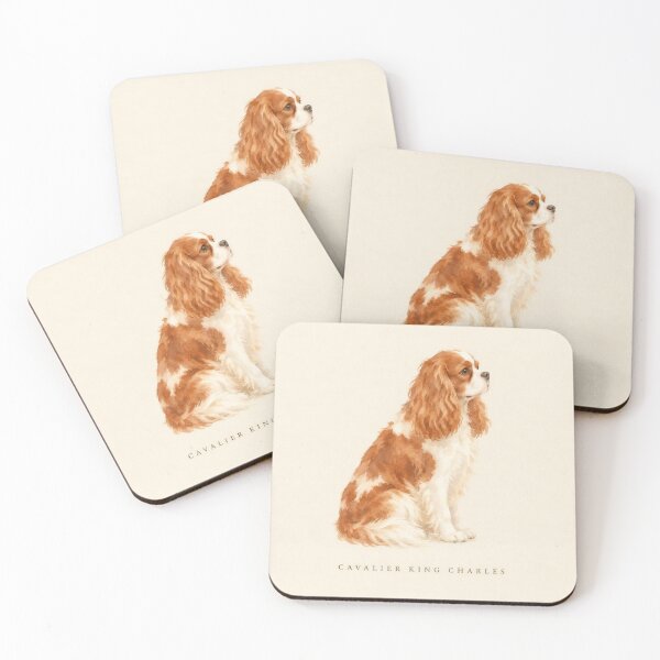 Item preview, Cavalier King Charles Spaniel Watercolor Portrait | Minimalist Dog Breed Wall Art | Pet Lover Gift designed and sold by FixationStudio.