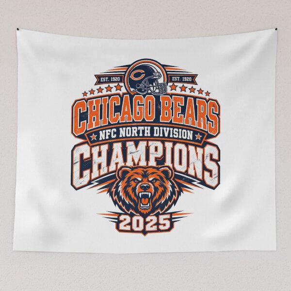 Item preview, Chicago Bears 2025 NFC North Division Champions Helmet designed and sold by purrinink.