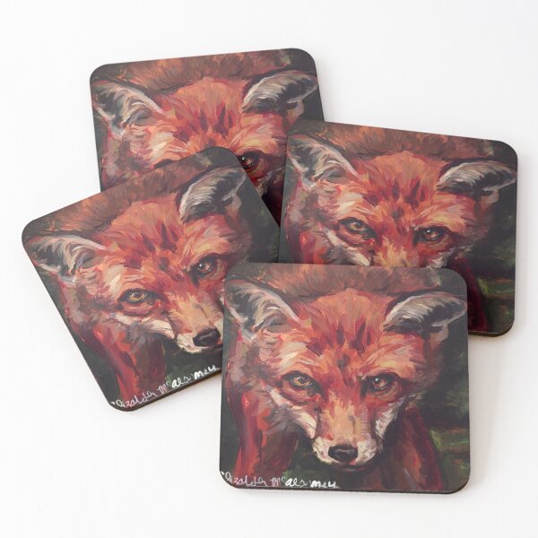 Item preview, Fox Acrylic Painting by artist Elizabeth McAlarney designed and sold by Paintbrushbetty.