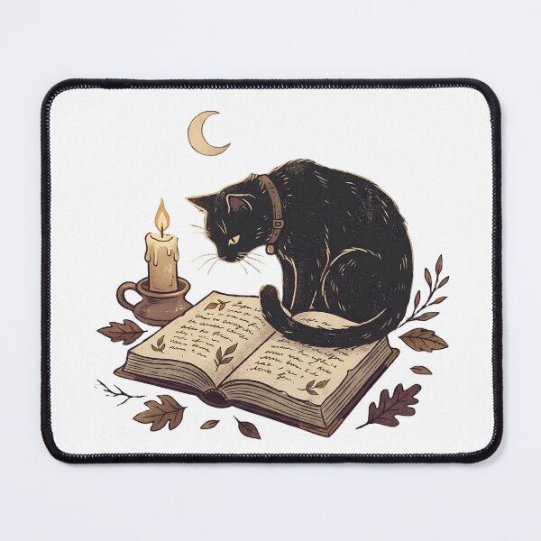 Item preview, Cozy Witchy Cat Reading designed and sold by abdelski.