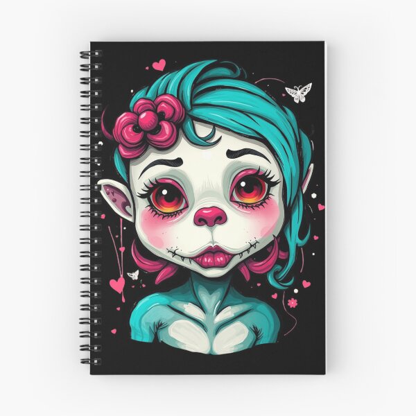 Item preview, Gothic Monster Girl - Teal Voodoo Chibi Doll Art designed and sold by ERODED SELF.