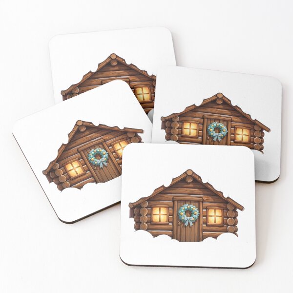 Item preview, Snowy Christmas Cabin - Holiday Tee designed and sold by KERK Art and Design.