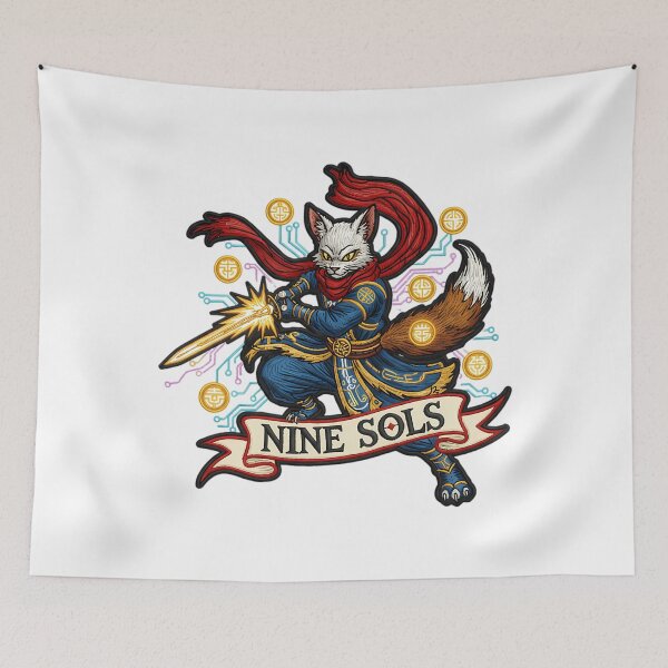 Item preview, Nine Sols Yi Faux Embroidery Patch Solarian Warrior Sticker Tee designed and sold by CatheriSchiller.