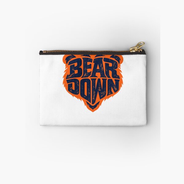 Item preview, Bear Down Distressed Text Orange Navy Bear Head Shape designed and sold by purrinink.