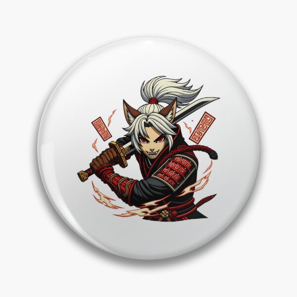 Item preview, Nine Sols Yi Warrior Sticker Taopunk Solarian Fox Game Fan Art Tee Print designed and sold by CatheriSchiller.