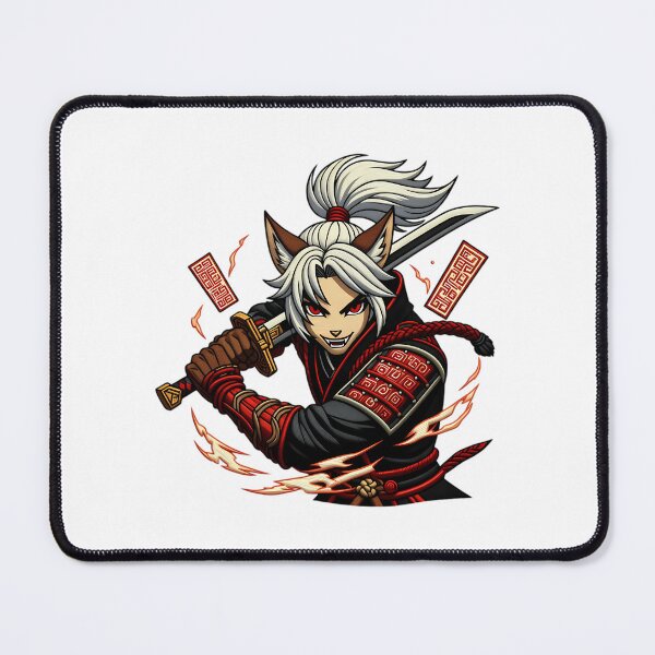 Item preview, Nine Sols Yi Warrior Sticker Taopunk Solarian Fox Game Fan Art Tee Print designed and sold by CatheriSchiller.