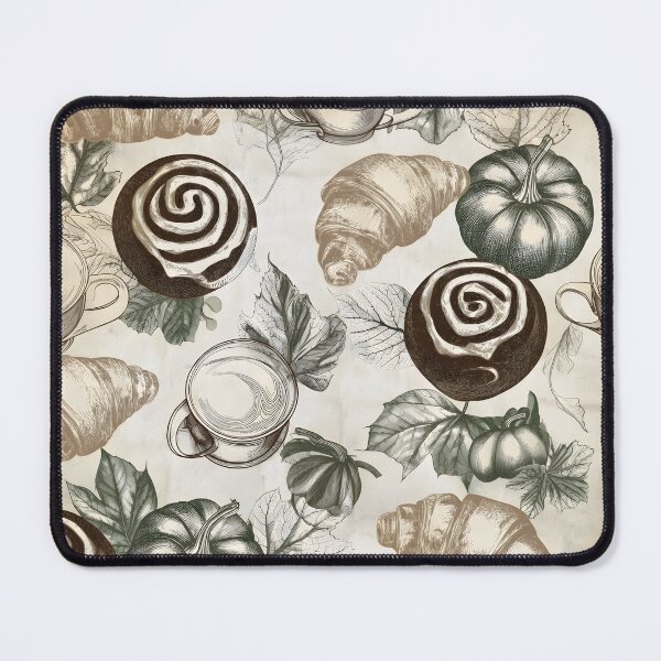 Item preview, Antique Autumn Pumpkins and Pastries – Monochrome Vintage designed and sold by ViktoriaARose.