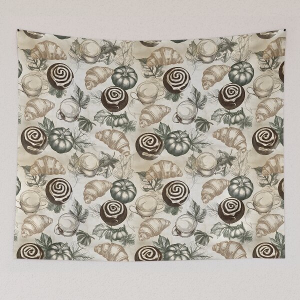 Item preview, Antique Autumn Pumpkins and Pastries – Monochrome Vintage designed and sold by ViktoriaARose.
