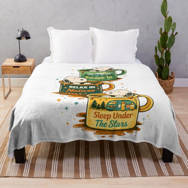 Item preview, Snoopy Camping Mugs designed and sold by CatheriSchiller.
