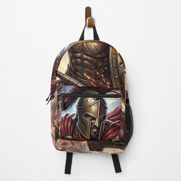 Item preview, Spartan Warrior Charging into Battle - Fantasy Art designed and sold by Lucid Dream Pixel.