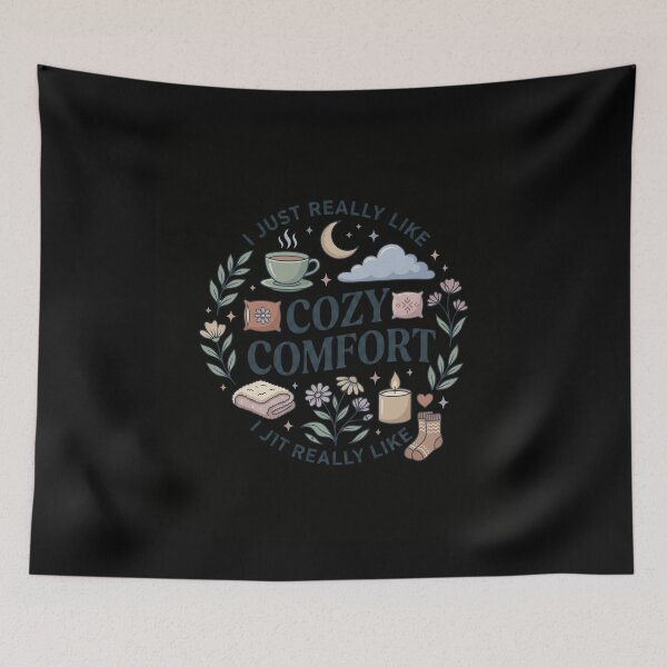 Item preview, I Just Really Like Cozy Comfort Mental Health Self Care Quote designed and sold by AmeliaShirts.