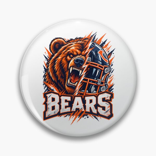 Item preview, Chicago Bears Split Bear Head And Helmet Lightning designed and sold by purrinink.