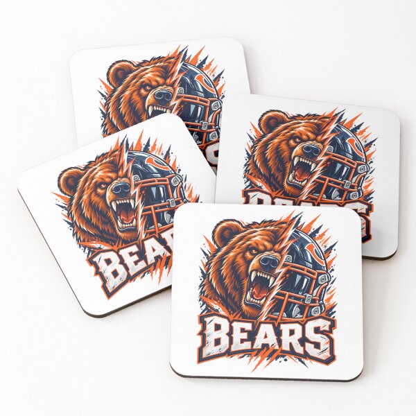 Item preview, Chicago Bears Split Bear Head And Helmet Lightning designed and sold by purrinink.