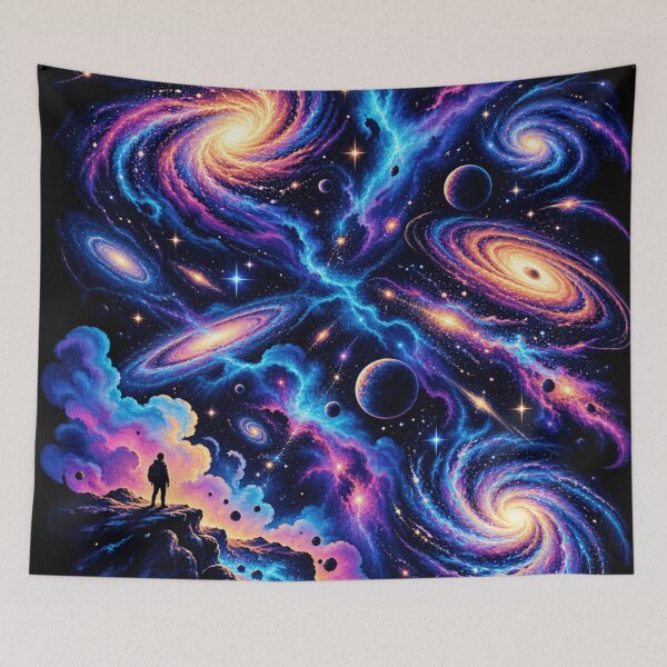 Item preview, Cosmic Multiverse Space Art - Vibrant Galaxies and Nebulae Design    designed and sold by AstroPal28.