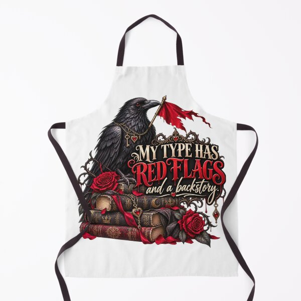 Item preview, My Type Has Red Flags & a Backstory | Dark Romance Book Lover designed and sold by Forest Hollow Art.