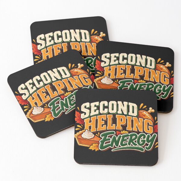 Item preview, Second Helping Energy — Funny Thanksgiving Food Humor designed and sold by GingaArt.