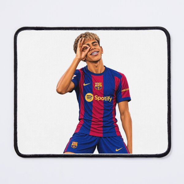 Item preview, Lamine Yamal Barcelona Ok Eye Celebration Graphic Art designed and sold by FlatInkStudio.