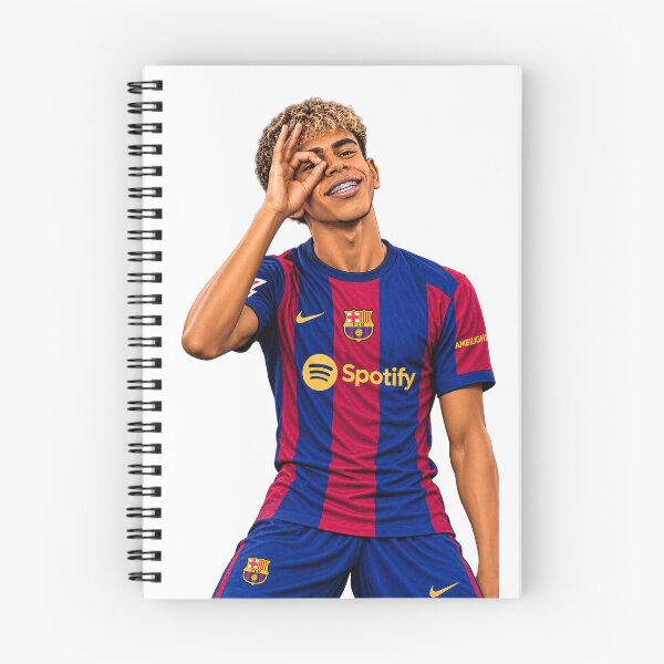 Item preview, Lamine Yamal Barcelona Ok Eye Celebration Graphic Art designed and sold by FlatInkStudio.