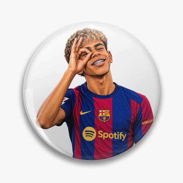 Item preview, Lamine Yamal Barcelona Ok Eye Celebration Graphic Art designed and sold by FlatInkStudio.