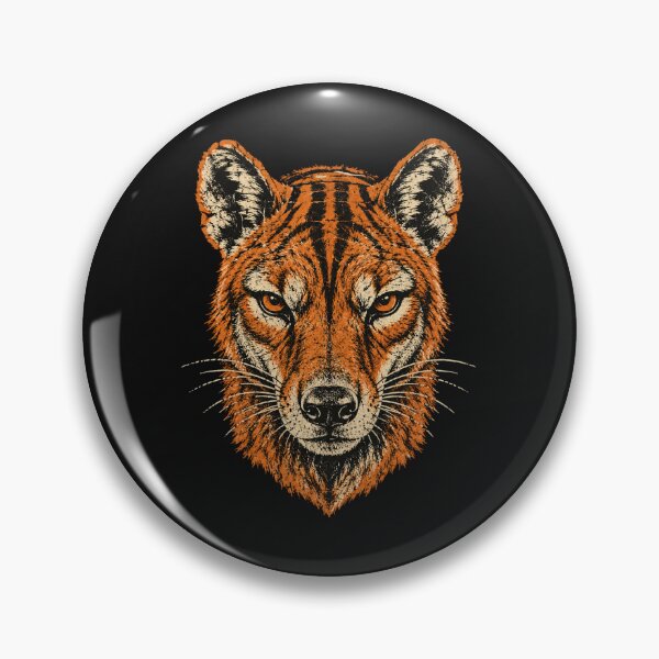 Item preview, Thylacine Tasmanian Tiger Face Vintage Screen Print Extinct Australian Marsupial Wildlife Art designed and sold by Yellowriversss.