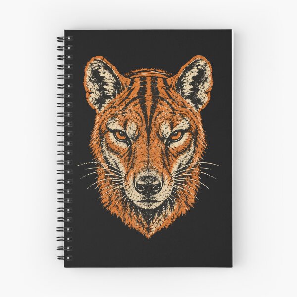 Item preview, Thylacine Tasmanian Tiger Face Vintage Screen Print Extinct Australian Marsupial Wildlife Art designed and sold by Yellowriversss.