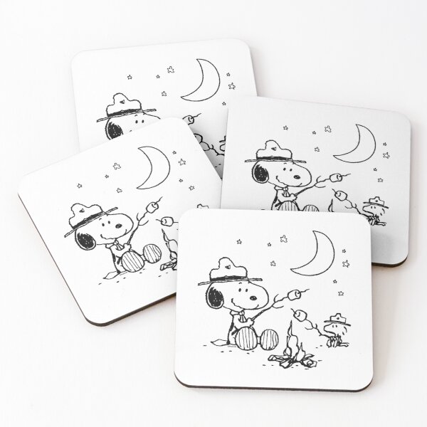 Item preview, Peanuts - Snoopy and Woodstore Camping with Smores designed and sold by CatheriSchiller.