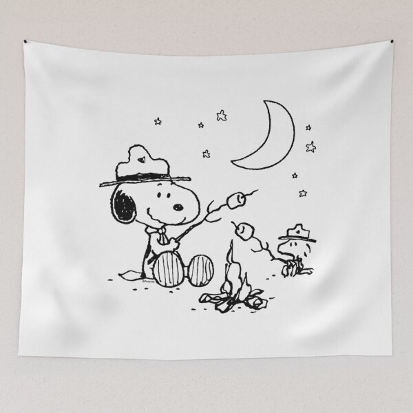 Item preview, Peanuts - Snoopy and Woodstore Camping with Smores designed and sold by CatheriSchiller.