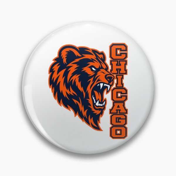 Item preview, Chicago Bears Side Profile Roaring Bear Vertical Text designed and sold by purrinink.