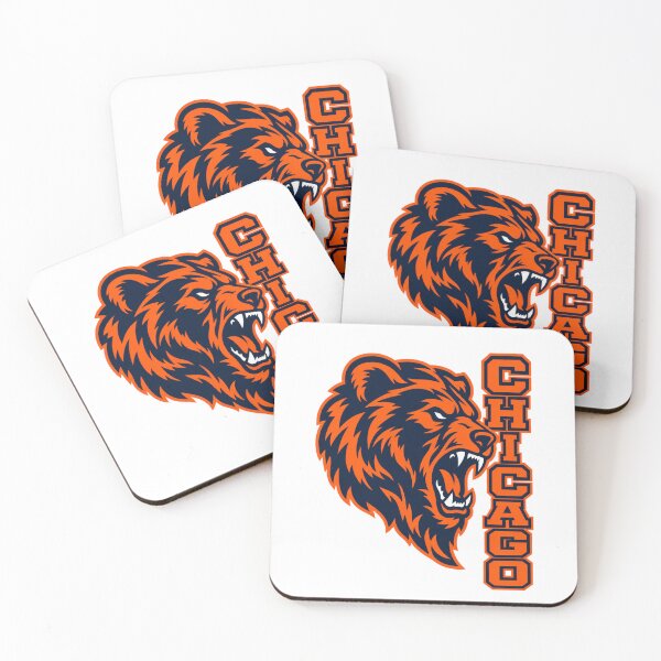 Item preview, Chicago Bears Side Profile Roaring Bear Vertical Text designed and sold by purrinink.