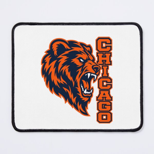 Item preview, Chicago Bears Side Profile Roaring Bear Vertical Text designed and sold by purrinink.