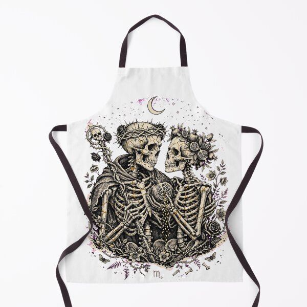 Item preview, Kintsugi Skeleton Couple Gothic Dark Fantasy Art Print designed and sold by  One City Two Children Studio.