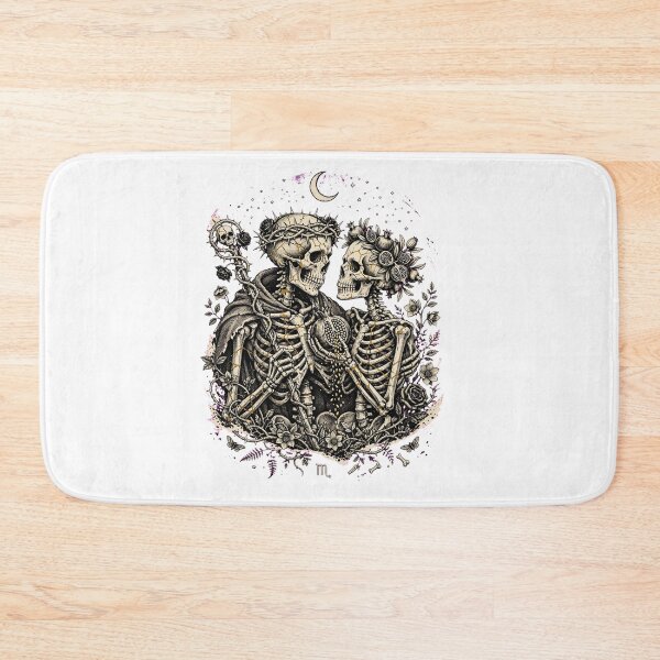 Item preview, Kintsugi Skeleton Couple Gothic Dark Fantasy Art Print designed and sold by  One City Two Children Studio.