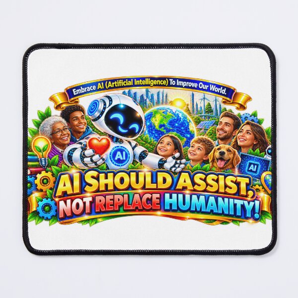 Item preview, AI Should Assist Not Replace Humanity. designed and sold by New Wave Artworks .