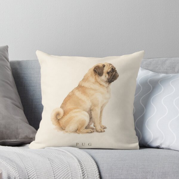 Item preview, Pug Watercolor Portrait | Minimalist Dog Breed Wall Art | Pet Lover Gift designed and sold by FixationStudio.