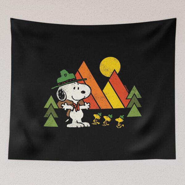 Item preview, Peanuts - Retro Sunset Mountain Camping Adventure designed and sold by CatheriSchiller.