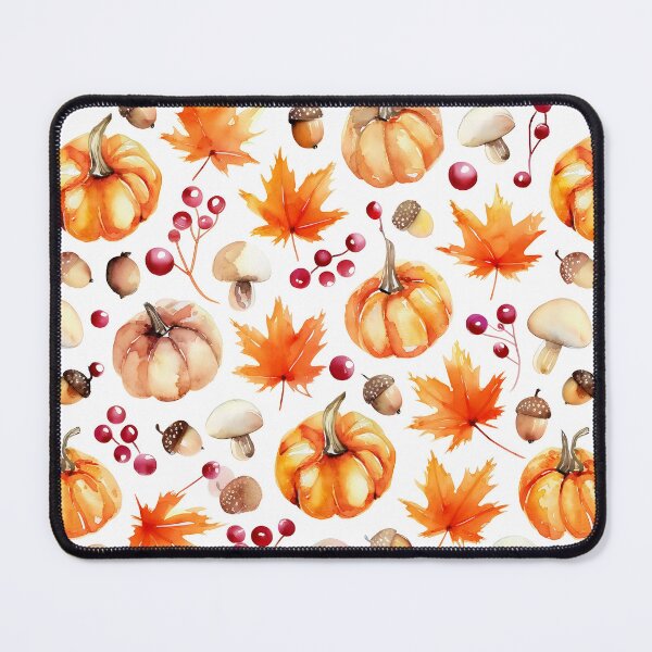 Item preview, Minimal Autumn Harvest – Pumpkins, Chestnuts and Mushrooms designed and sold by ViktoriaARose.