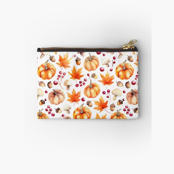 Item preview, Minimal Autumn Harvest – Pumpkins, Chestnuts and Mushrooms designed and sold by ViktoriaARose.