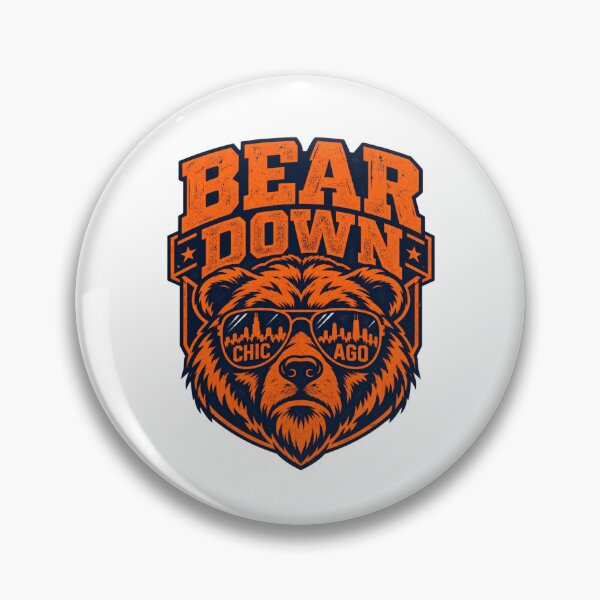 Item preview, Bear Down Shield Bear Head Sunglasses Chicago Skyline designed and sold by purrinink.