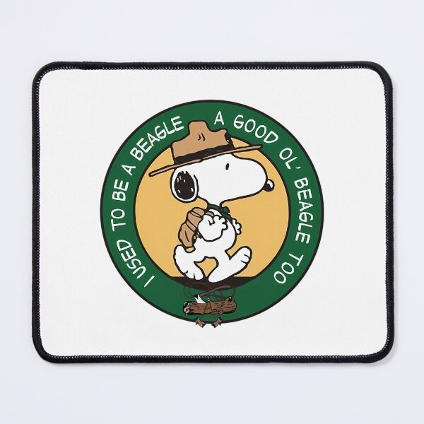 Item preview, Snoopy Beagle Scout Camping Badge designed and sold by CatheriSchiller.