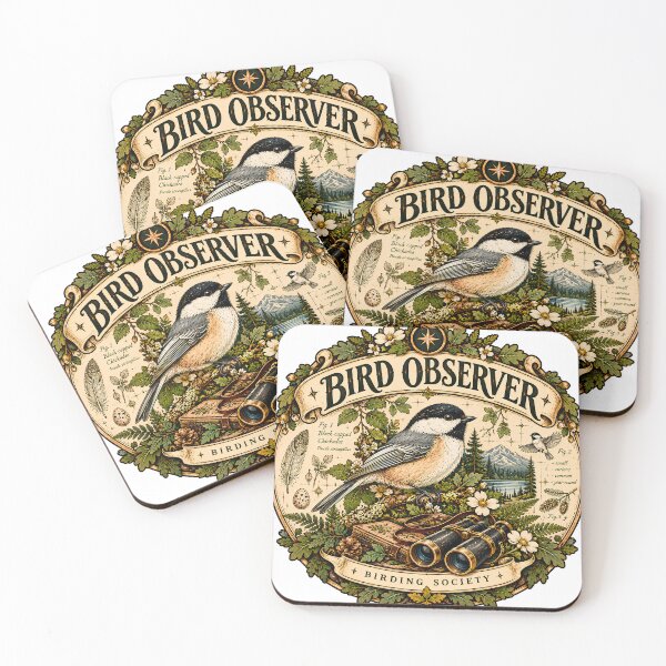 Item preview, Vintage Bird Observer Birding Badge designed and sold by MysticCanvasAi.