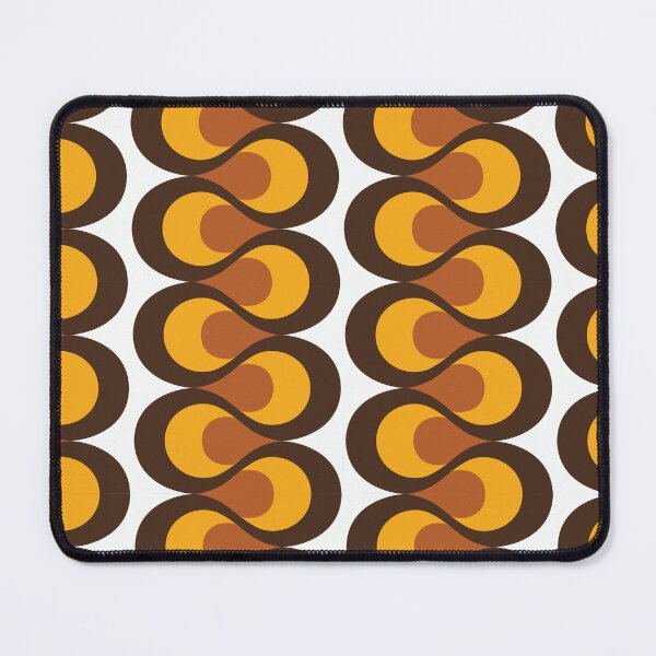 Item preview, Retro 1960s Curvy Pattern - Orange, Brown, Ivory designed and sold by Eyestigmatic.