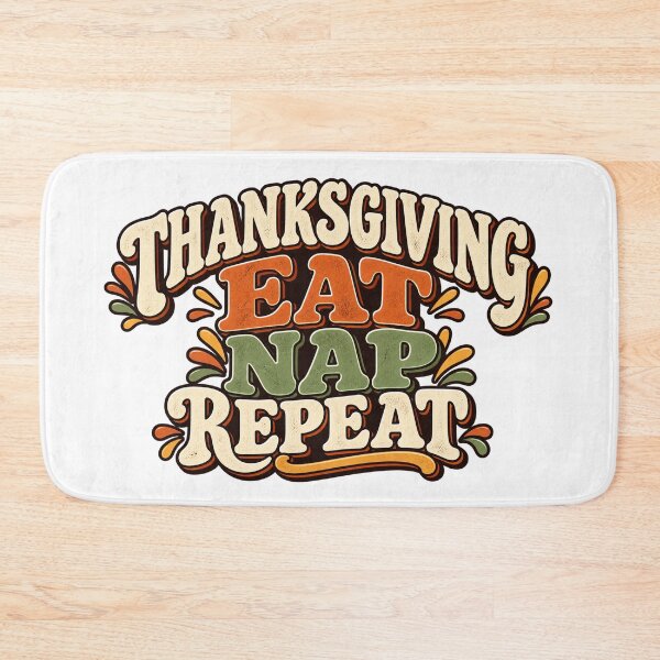 Item preview, Thanksgiving Eat Nap Repeat — Funny Holiday Humor designed and sold by GingaArt.