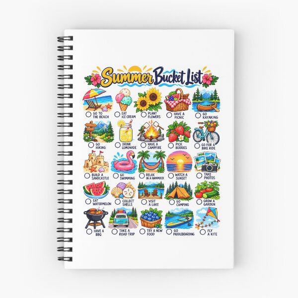 Item preview, Summer Bucket List - Fun Sunny Season Activities Checklist designed and sold by Myra365Art.