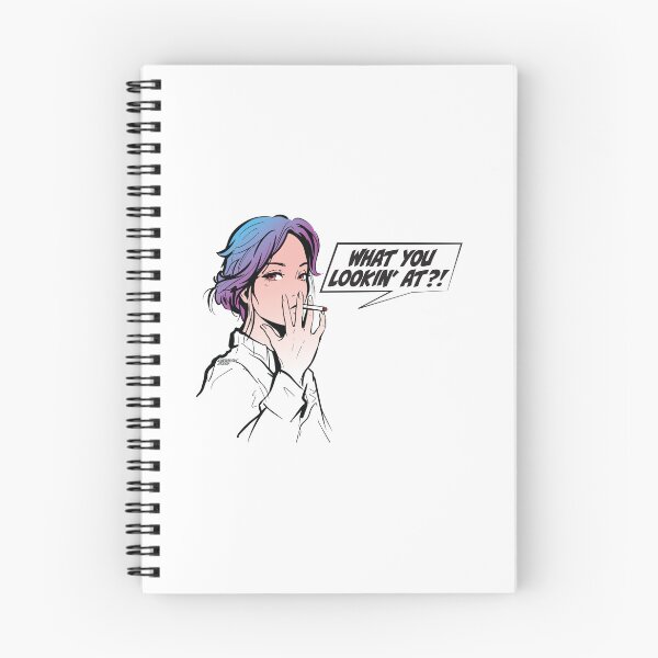 Item preview, Edgy Anime Girl Smoking, Pop Art designed and sold by Kara Draws.