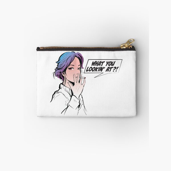 Item preview, Edgy Anime Girl Smoking, Pop Art designed and sold by Kara Draws.