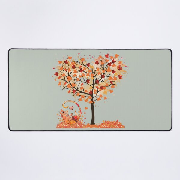 Item preview, Autumn leaves cat and tree of love designed and sold by 247DesignStudio.